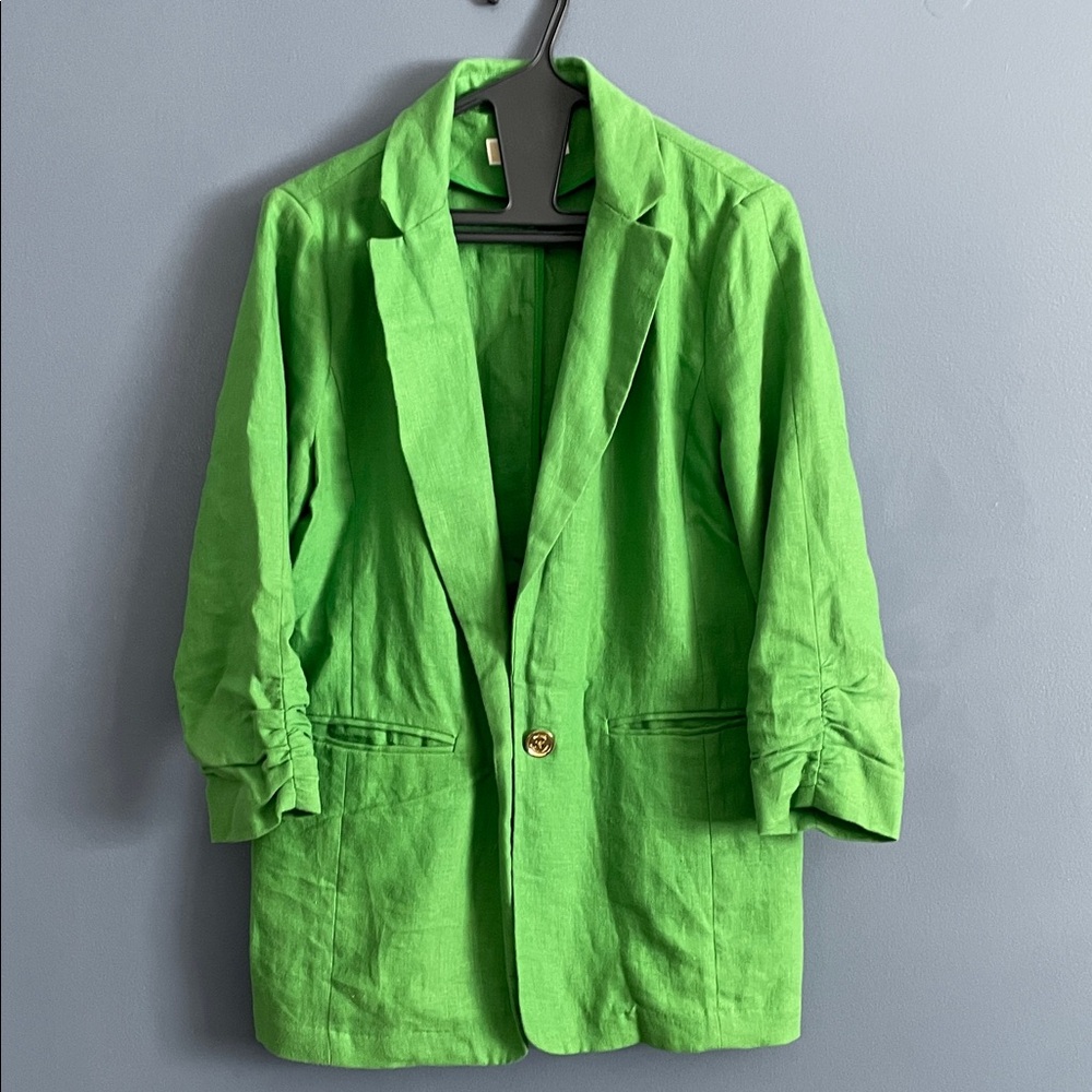 Michael Kors St Patrick’s Day Green Linen Jacket